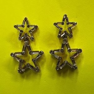 Sliver Bloomingdale’s star earrings